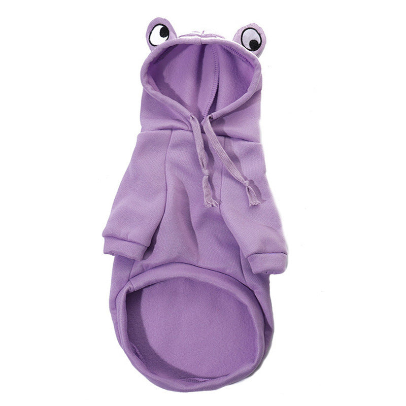 Doucement chaud vêtements de chat pour petits chiens chats drôle Halloween Cosplay Frog costume Kitten Crea