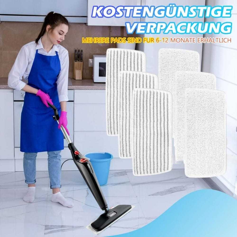 10 Plaquettes plates Microda XXL compatibles — blanc avec bandes horizontales pour un plancher efficace
