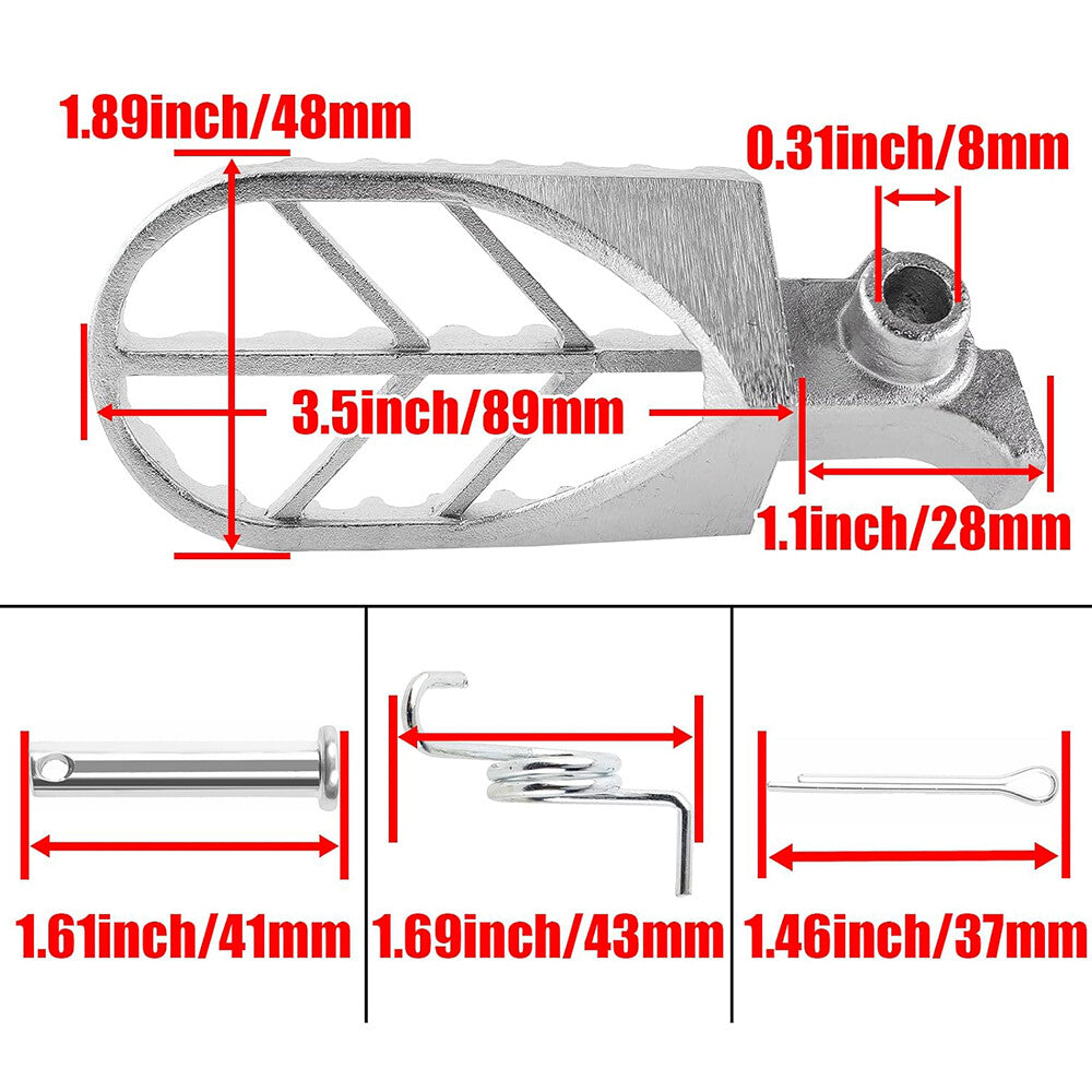 Convient pour H Onda K Awasaki Pair moto pied avant repose-pieds en acier inoxydable