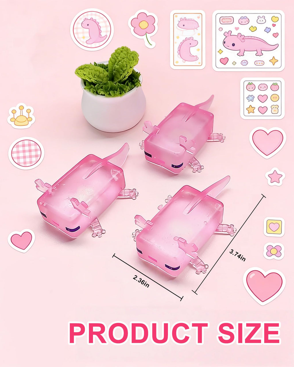 1Pc Axolotl Cube balle de stress