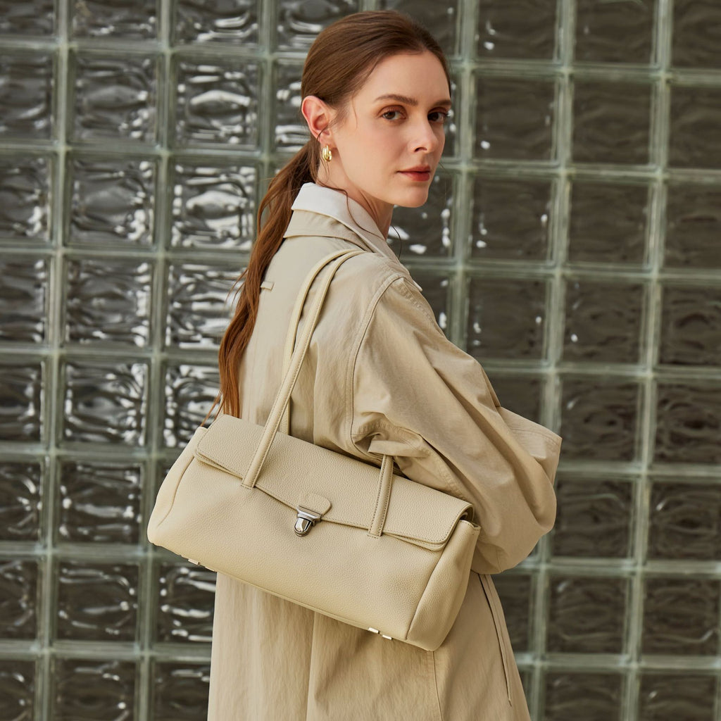 Sac Messenger en cuir de type Preppy
