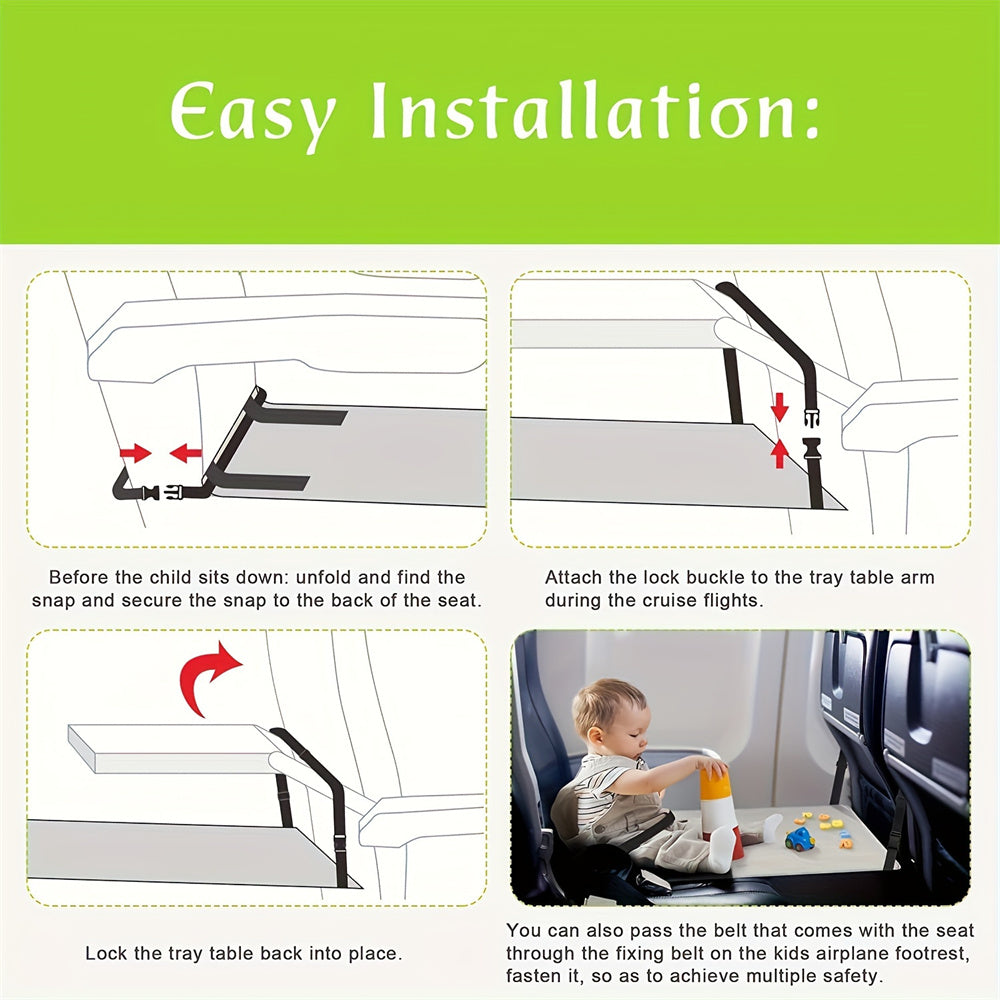 Plaque d'extension de siège d'avion portable - repose-pieds confortable en nylon pour jambe améliorée