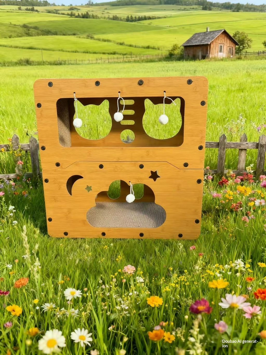 Lit chat pour animaux de compagnie, tableau de scratching pour chats droits, tunnel pour chats, jouet pour chats, self