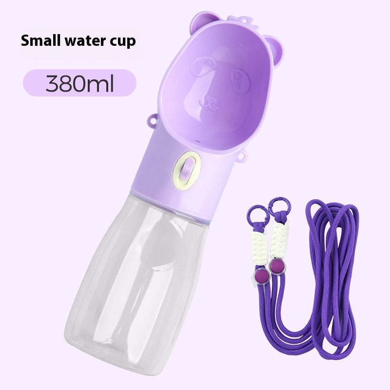 2 en 1 Bouteille d'eau pour chien portable pour petits grands chiens Chat extérieur puppy à l'épreuve des fuites