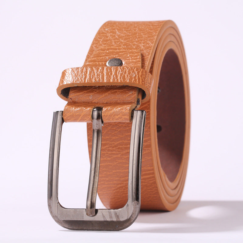 Ceinture en cuir casual homme avec une boucle d'épingle pour pantalons