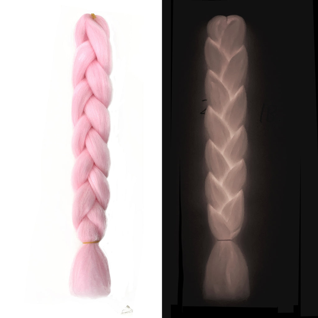 Perruque chimique fluorescente lumineuse Big Braid