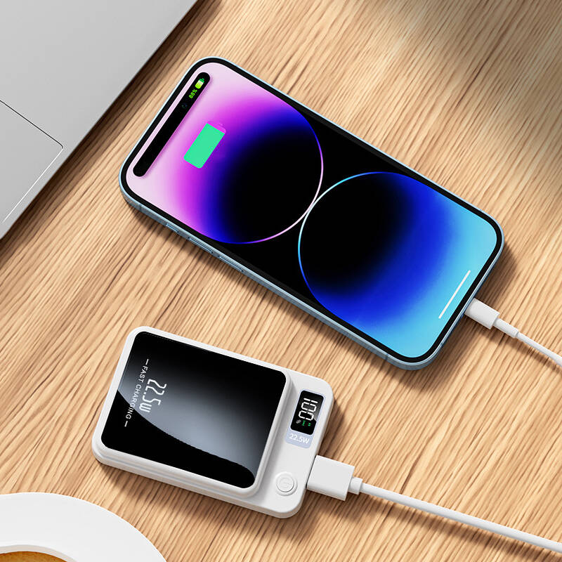 12000mAh Banque de puissance magnétique sans fil avec affichage LED