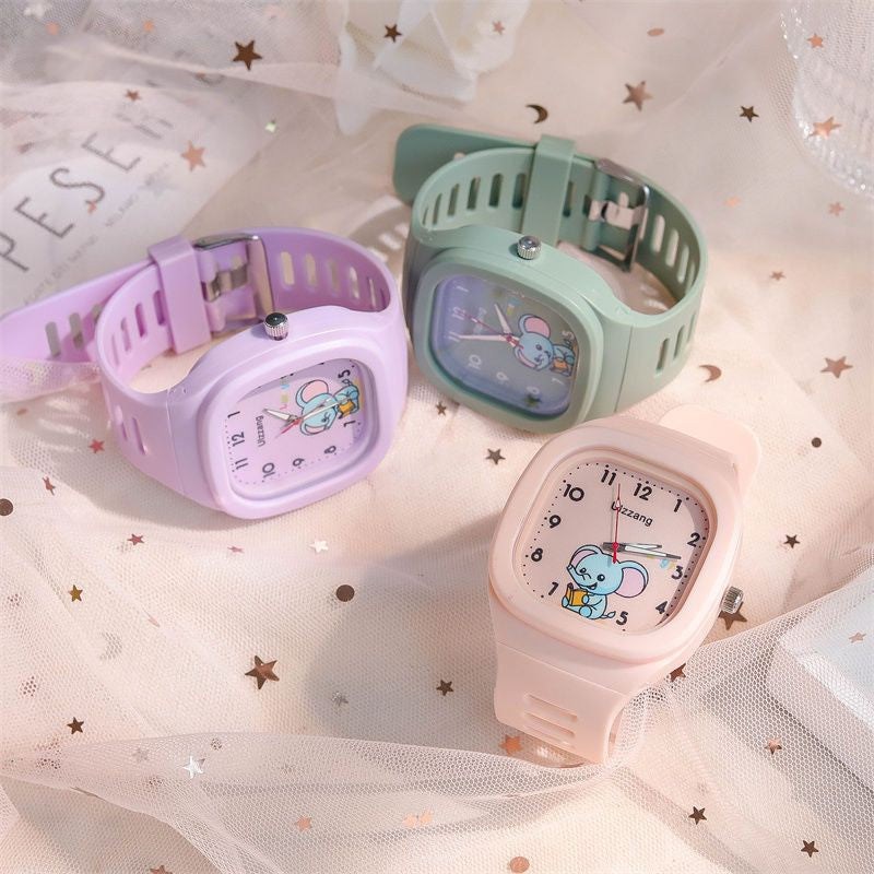Mignon Silicone Trendy Luminous Sports Place étudiante Montre de beau look