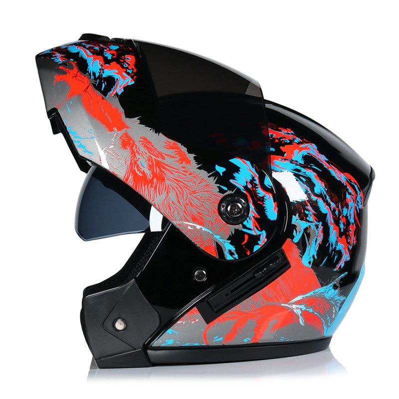 Casque de moto d'hiver double-lentilles non couvert
