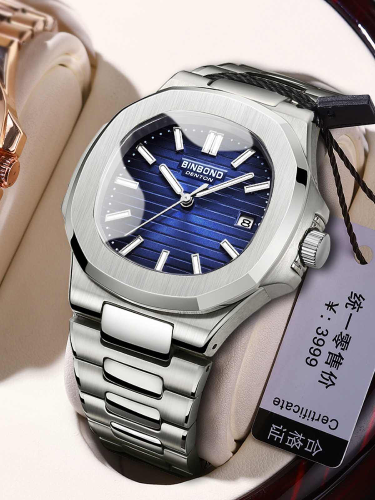 Montres carrées étanches de mode pour hommes