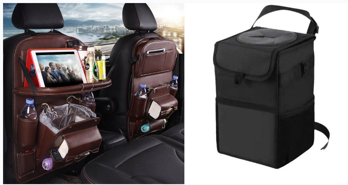 PU sac de rangement de voiture en cuir siège multifonction arrière plateau sac de suspension étanche
