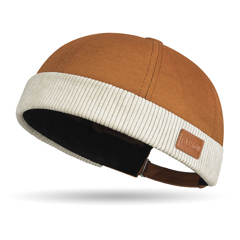 Bouchon casual Corduroy en bloc de couleur