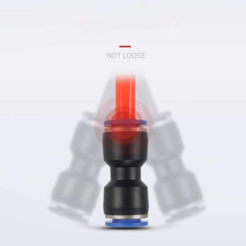 Jinqi connecteur pneumatique en plastique droit à travers le cul PU-56810121416mm Insérer rapidement T