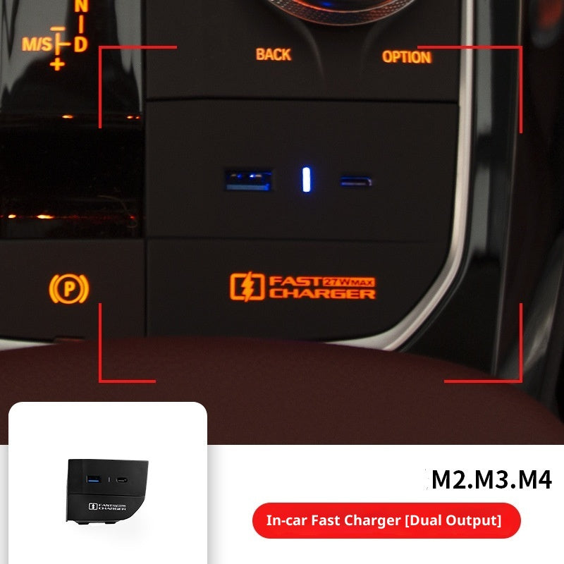 Décoration intérieure et chargeur de voiture de conception minimale