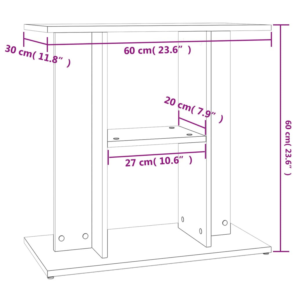Aquarium Stand 60x matériau bois Aquarium Stand 60x matériau bois