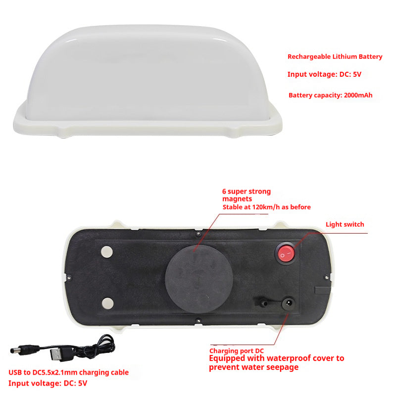Lumière de taxi magnétique circulaire ultra forte