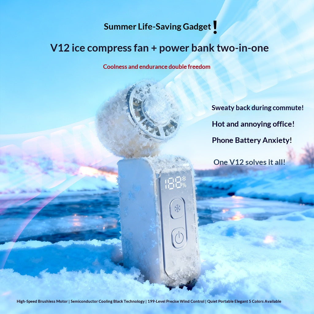 Refroidisseur à semi-conducteur à double usage Ice Pack Portable USB Powerful Fan