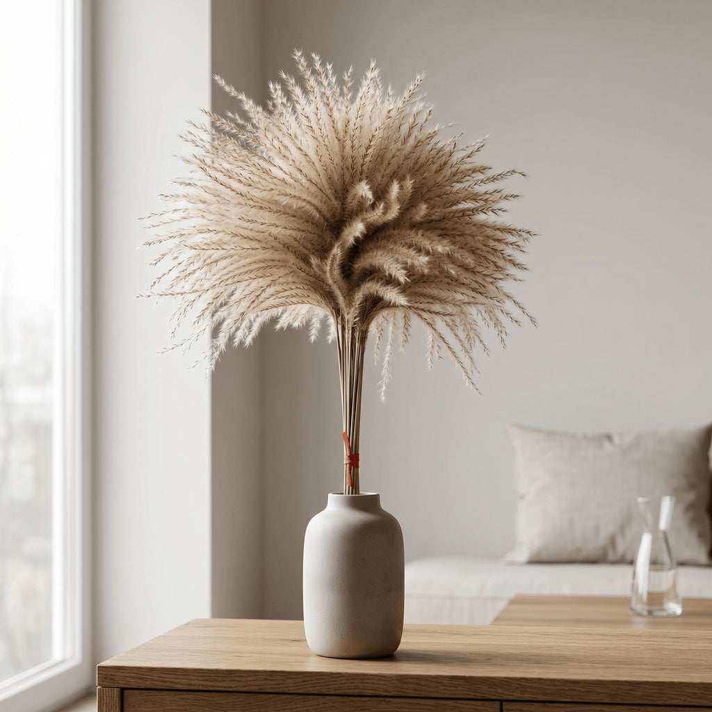 Set de décor d'herbe séchée de 20 pièces - Bouquet de fleurs séchées naturelles pour vases - Country-Sty