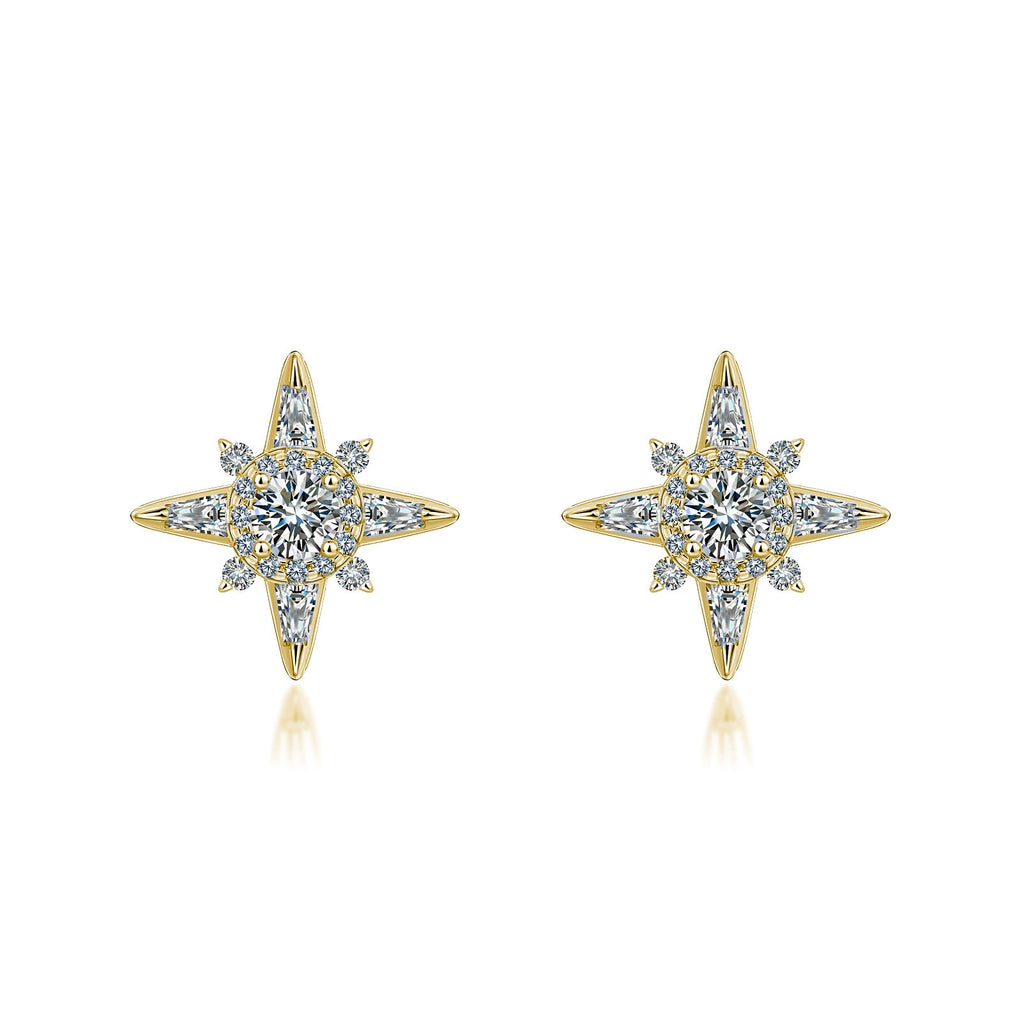 S925 Sterling Silver Star Stud Earrings