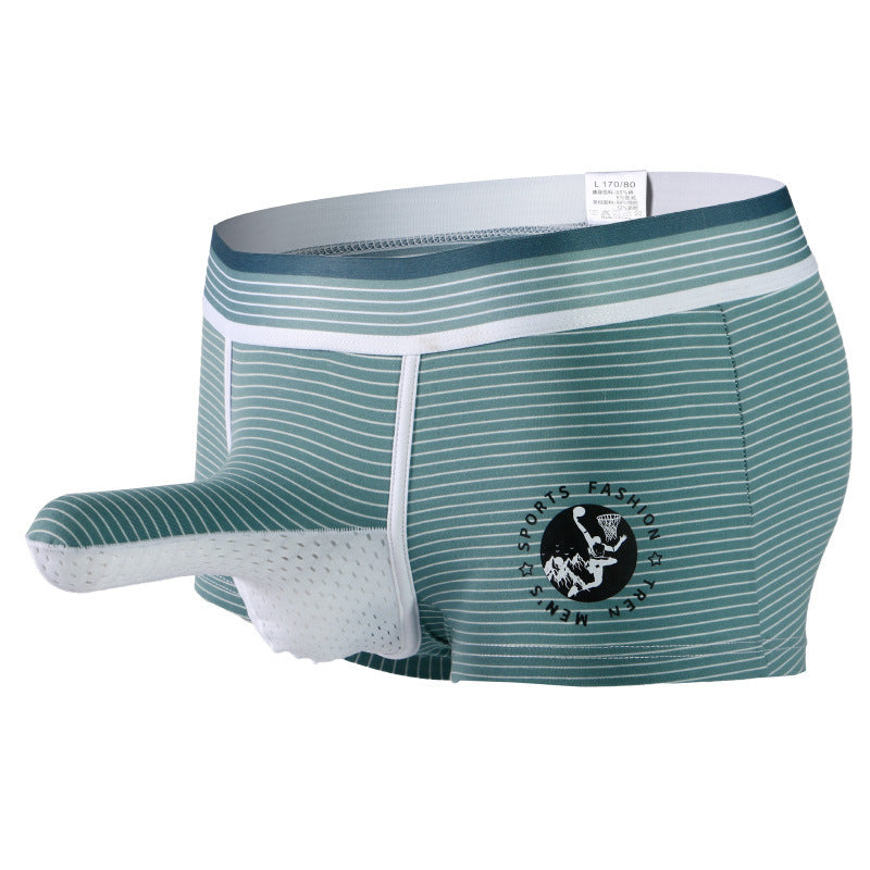 Fashion Striped Bullet Separation Boxer Short Hommes