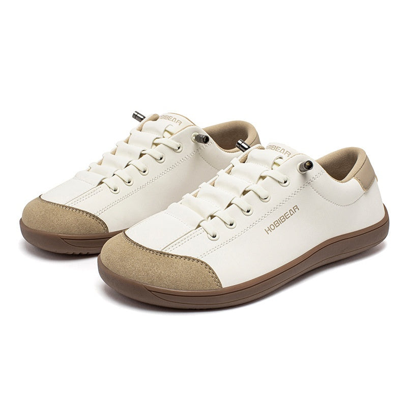 Springautumn Shoes Wide Toe with Leather Upper Slip-on Style
