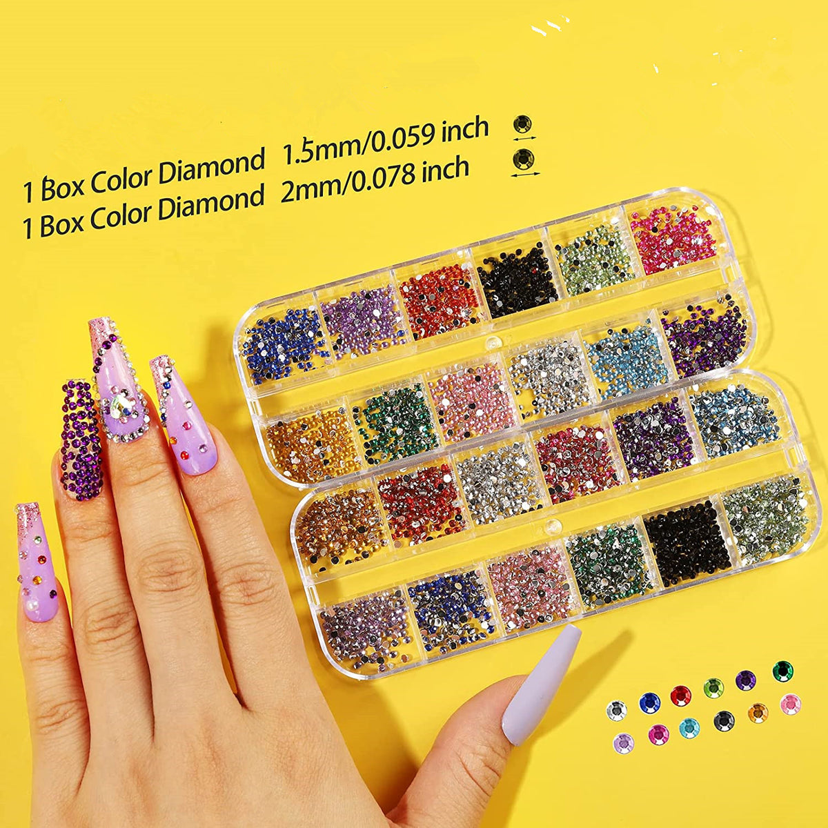 Sticker diamanté Iridescent Transparent AB