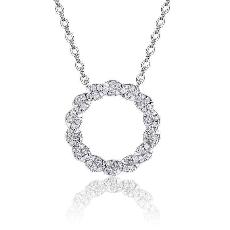S925 Collier rond en mousse d'argent