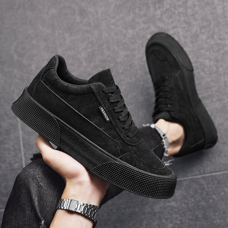 Casual Board Flat Shoes Hommes Respirant Sneakers en dentelle épaisse pour la marche