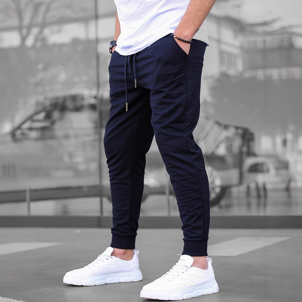 Casual Sporty Lightweight Respirant style américain Pantalons Slim-fit de couleur unie
