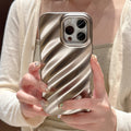 Matte Plating Shell Water Ripple Applicable Mobile Phone Soft Case
