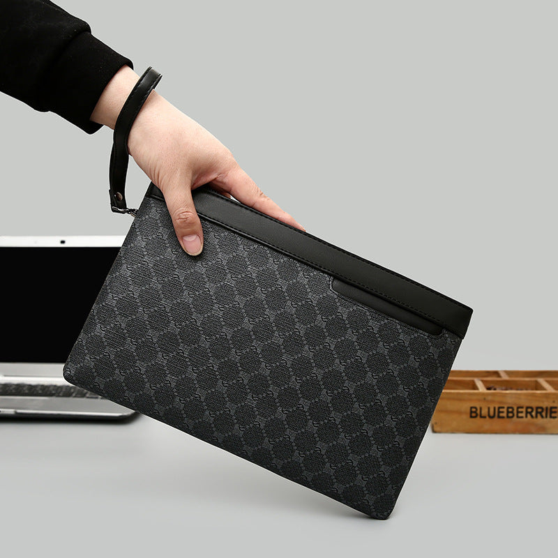 Sac en cuir retro de mode noir pour hommes