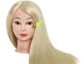 Les vrais cheveux peuvent être bouclés et Blown tête dummy modèle