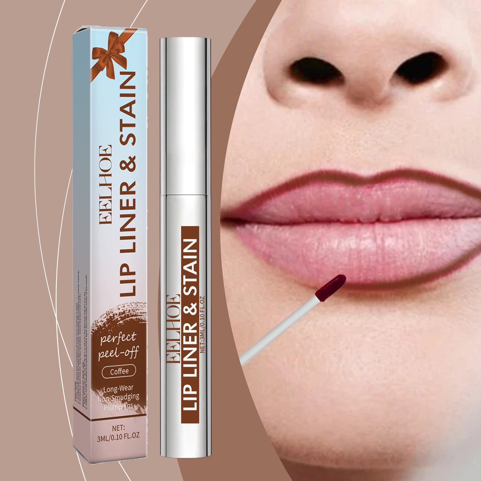 Peel-off Lip Gloss Nude Brown 3ml