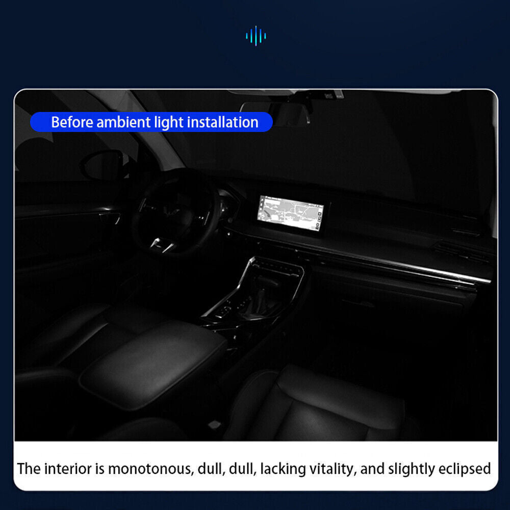 Symphony Full RGB LED voiture intérieur de lumière acrylique ambien bande de lumière contrôle APP