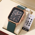 Grande Cadran Square Silicone Unisexe montre couple