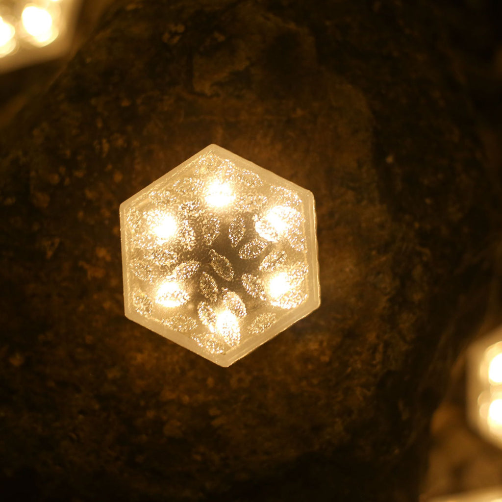 Solar LED Brick lumière extérieure étanche jardin lampe Courtyard Étape atmosphère Hexagonal B