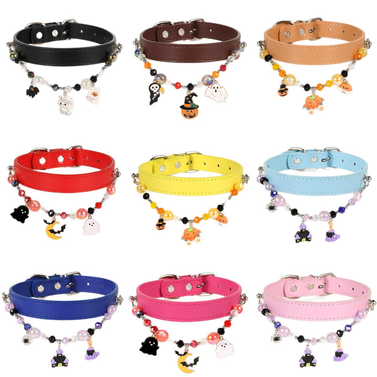 Collier de chat Niche Accessoire Collier d'Halloween avec embellissements perlés