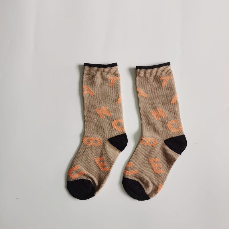 Leopard-print Plaid Coffee-colored chaussons enfants