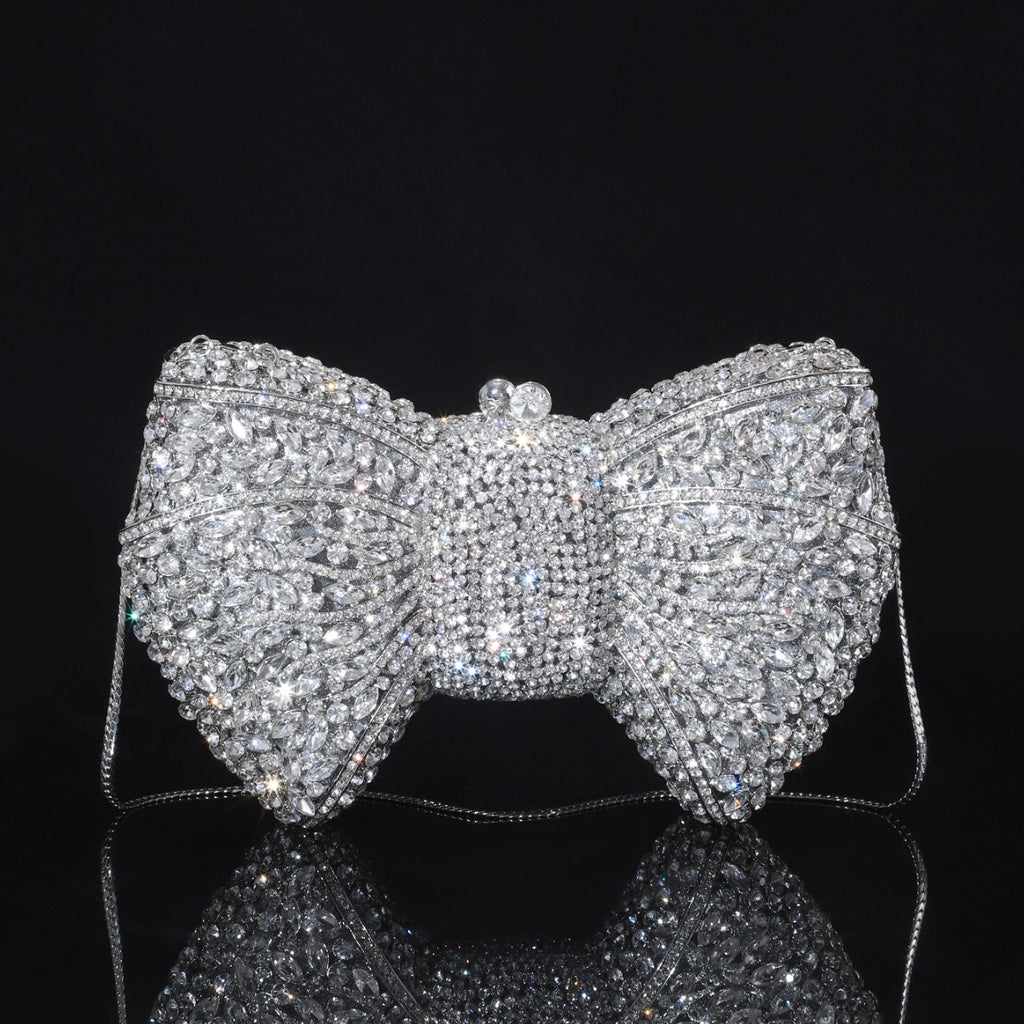 Sac de soirée en strass de bouteille de champagne brillant brillant haut de gamme