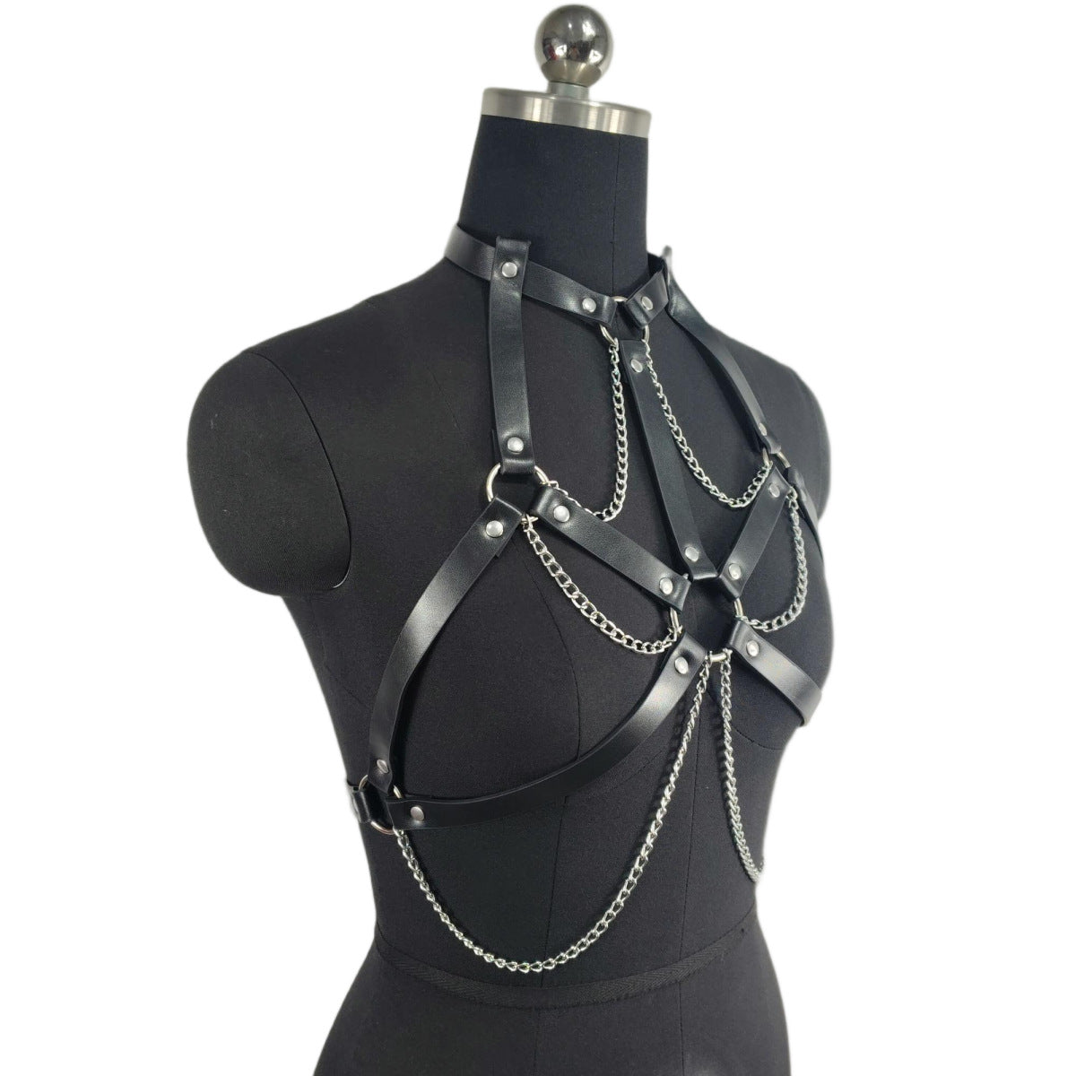 Bracelet en cuir de mode pour femmes avec chaîne