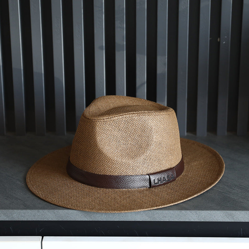 Chapeau de soleil de style britannique pour hommes parfait pour la plage