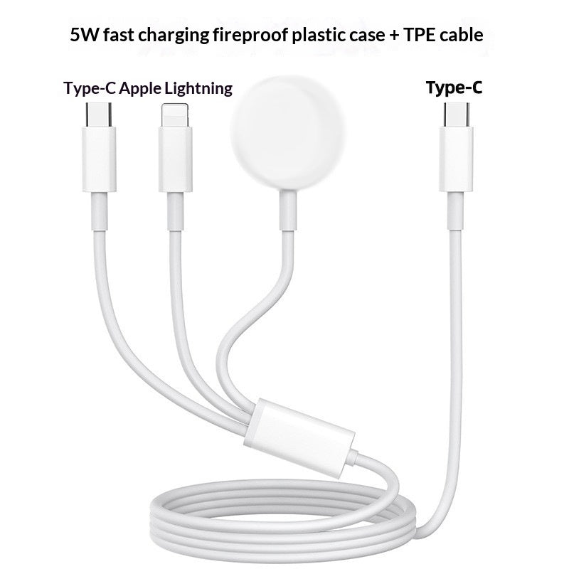 Station de recharge sans fil 3-en-1 - Stand de charge rapide Qi pour iPhone Samsung Galaxy Watch A