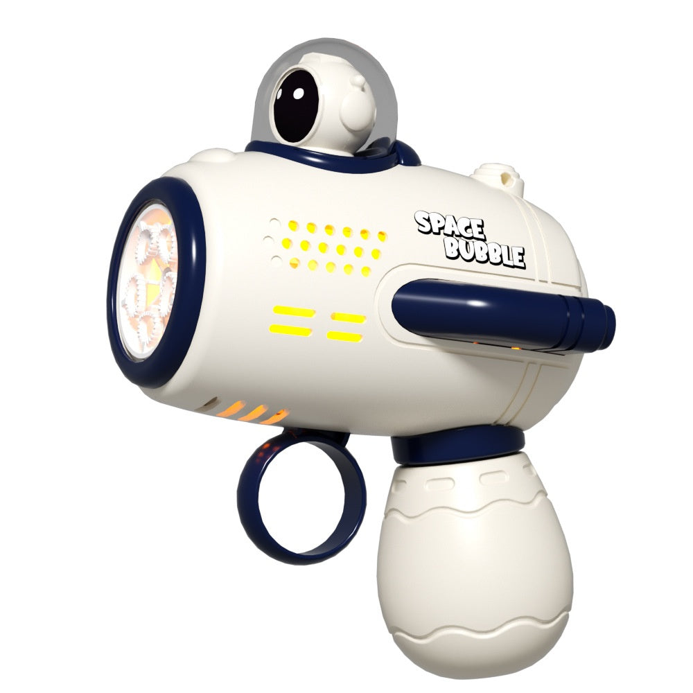 Space Astronaut Pocket Mini Bubble Gun Jouet de lumière électrique entièrement automatique pour enfants