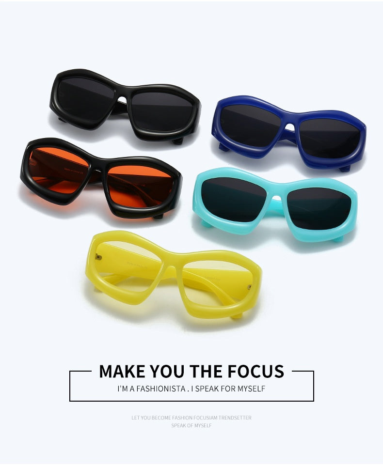 Hommes et femmes Riding Outdoor Personnalité Forme concave Lunettes de soleil