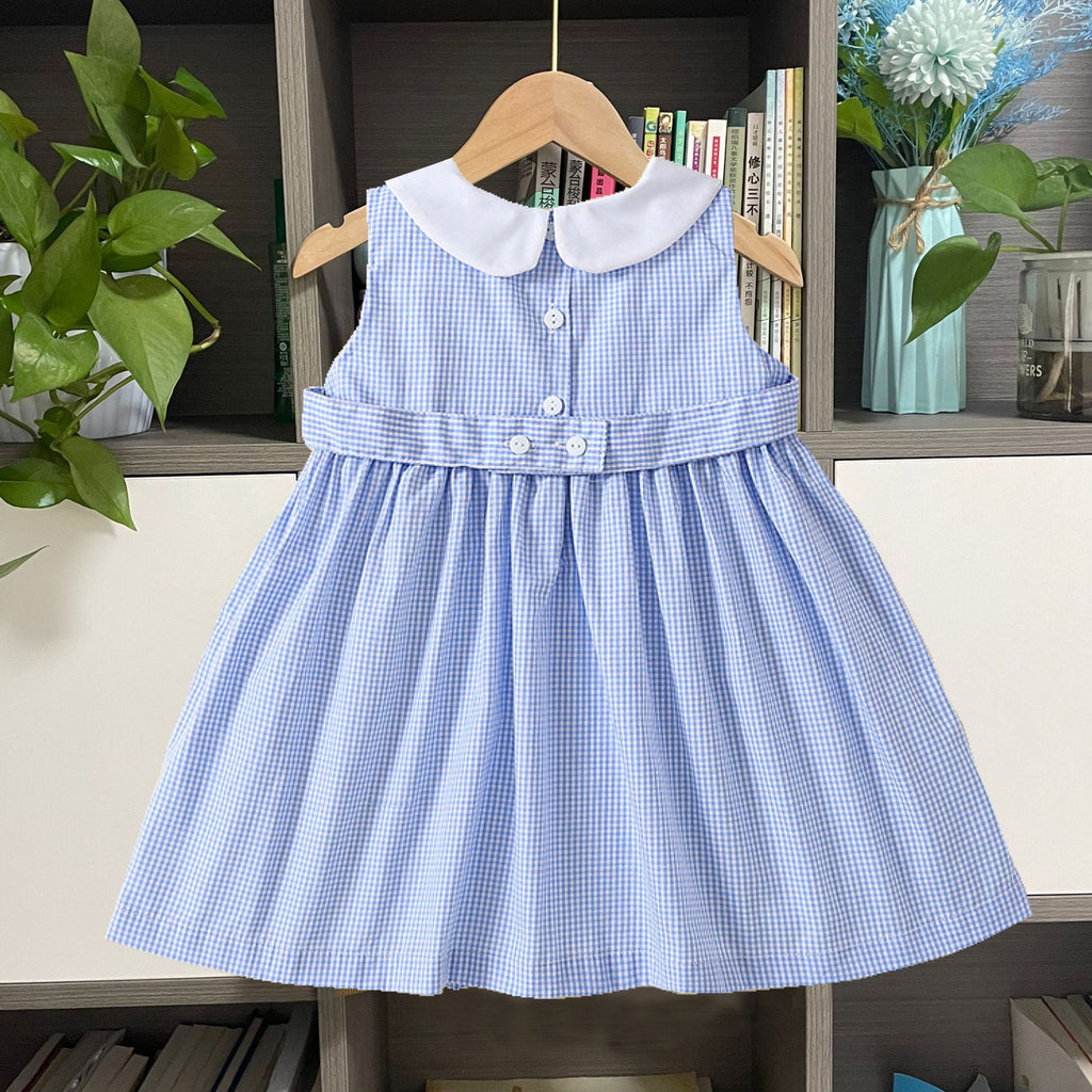 Robe de broderie sans manches pour enfants