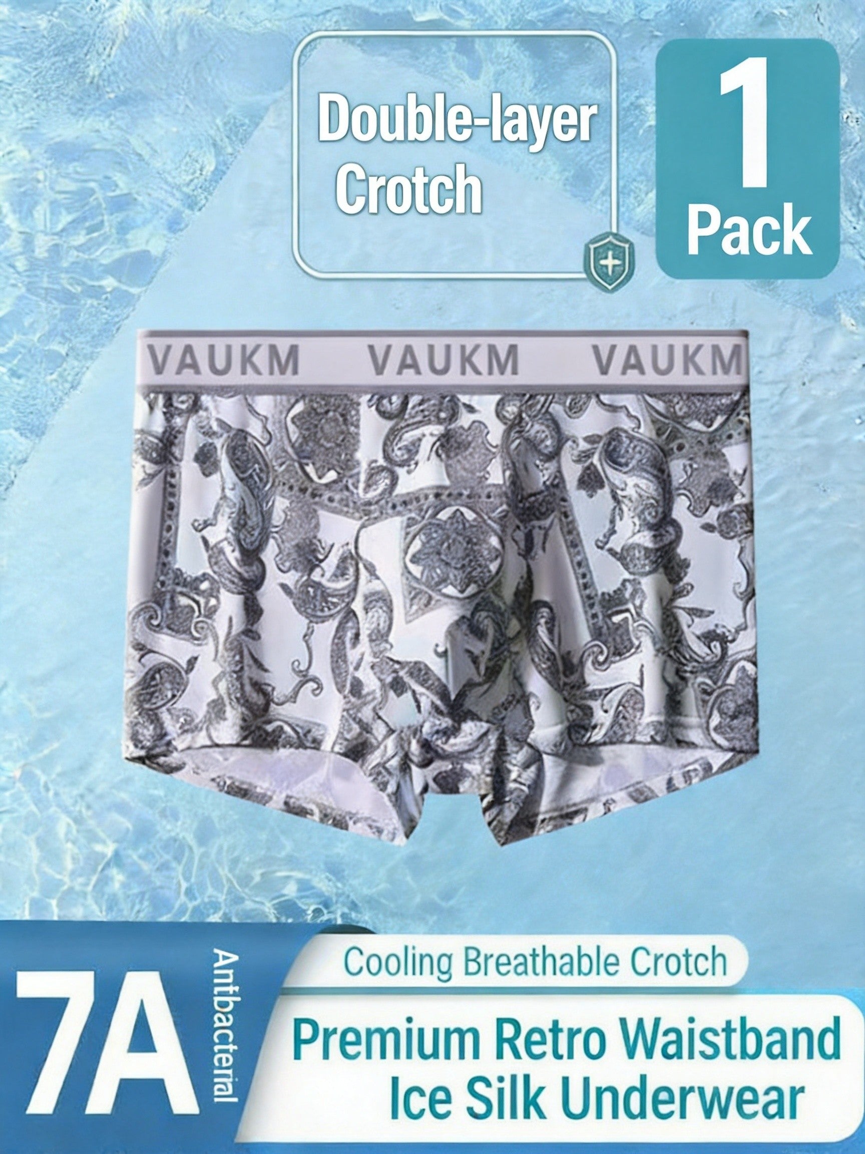 Sous-vêtements en soie de glace pour homme style chinois Boxer pour homme Respirant Grande Taille Antibacter