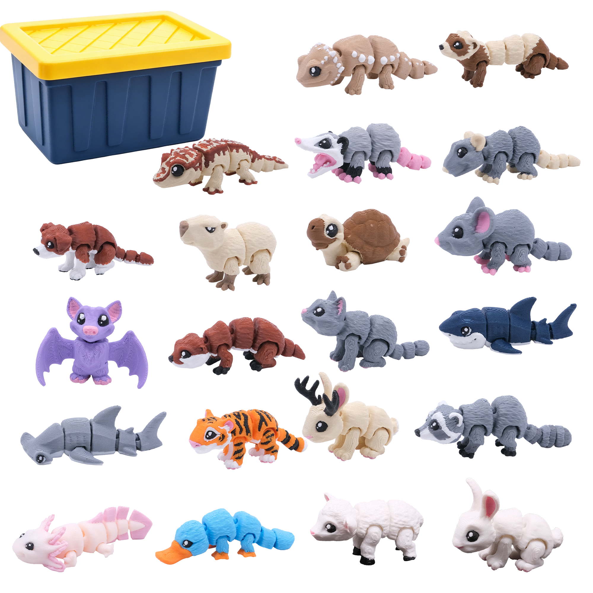 21PCS Mini jeu de figures animales