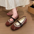 Bloc de couleur des femmes Basse coupe Mary Jane Flats