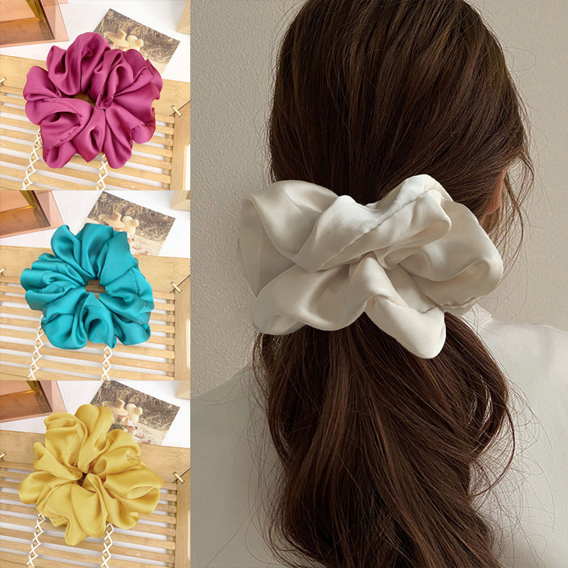 Grande bande de cheveux lisse Satin français élégant