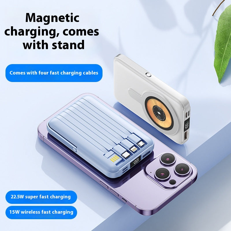 Large Capacity Spring Magnetic Self-Contained Power Bank